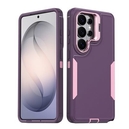 For Samsung Galaxy S26 Ultra Case TPU + PC Hybrid Phone Cover with Alloy Lens Frame Kickstand