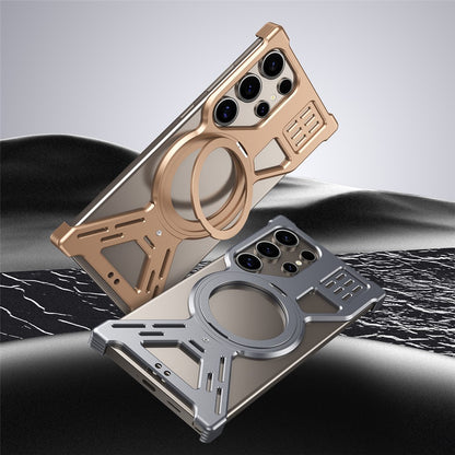 For Samsung Galaxy S26 Ultra Magnetic Bumper Case Rotating Kickstand Metal Phone Cover