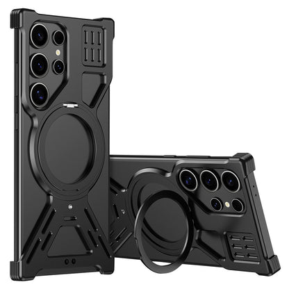 For Samsung Galaxy S26 Ultra Magnetic Bumper Case Rotating Kickstand Metal Phone Cover