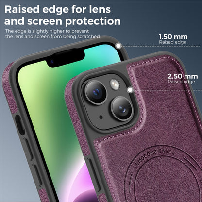 For iPhone 14 Plus Case Compatible with MagSafe Leather Back Phone Cover