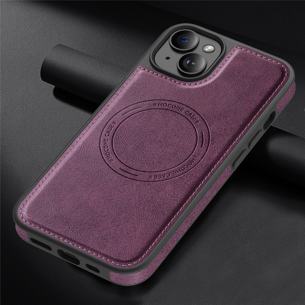 For iPhone 14 Plus Case Compatible with MagSafe Leather Back Phone Cover