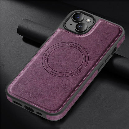 For iPhone 14 Plus Case Compatible with MagSafe Leather Back Phone Cover