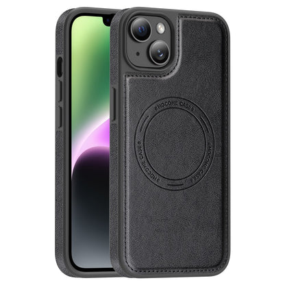 For iPhone 14 Plus Case Compatible with MagSafe Leather Back Phone Cover