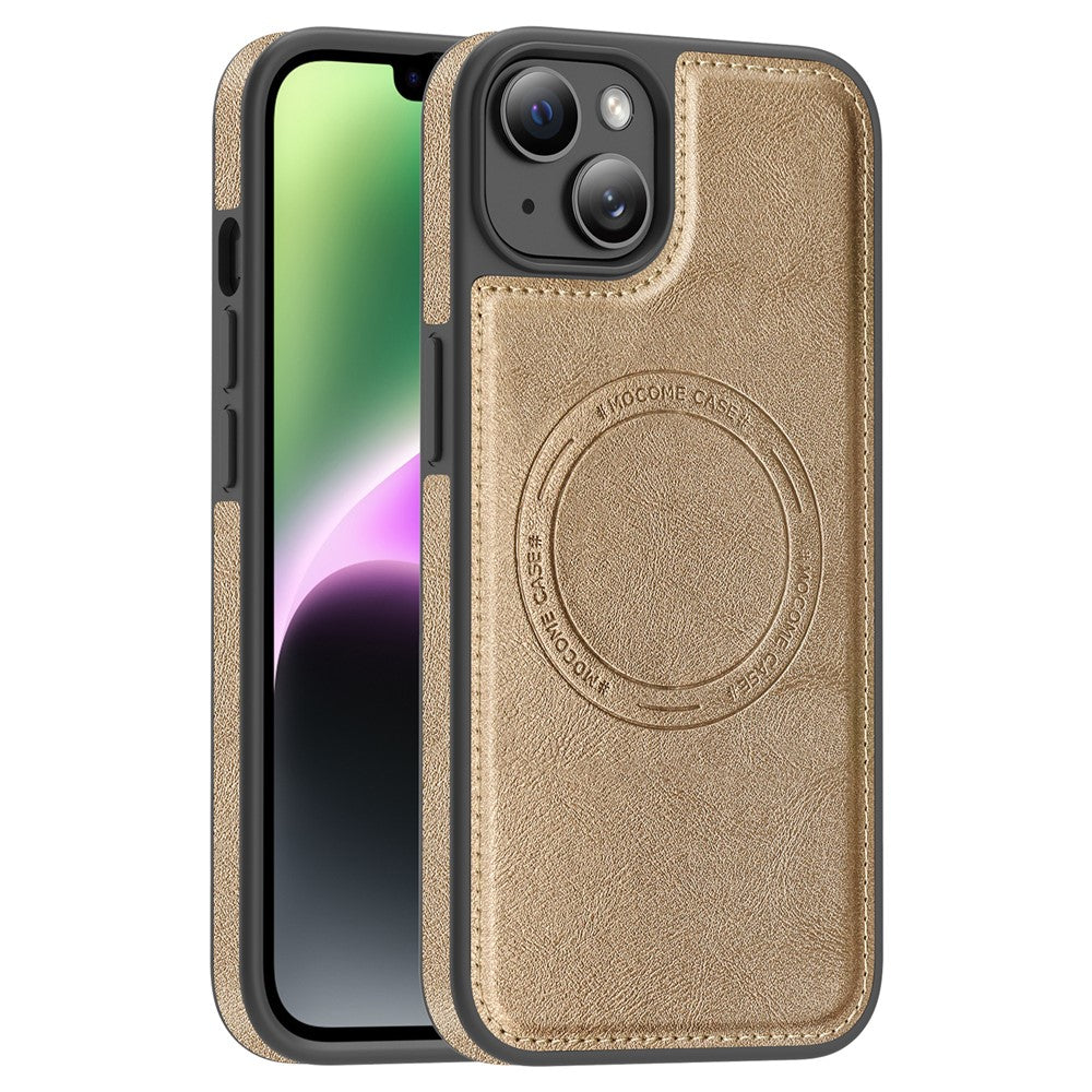 For iPhone 14 Plus Case Compatible with MagSafe Leather Back Phone Cover
