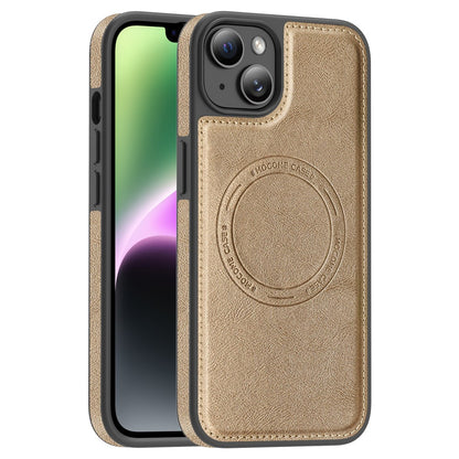 For iPhone 14 Plus Case Compatible with MagSafe Leather Back Phone Cover