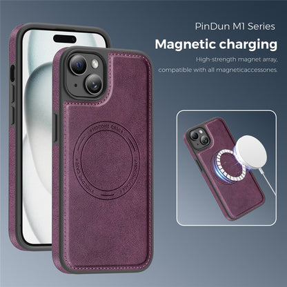 For iPhone 15 Plus Case Compatible with MagSafe Leather Back Phone Cover