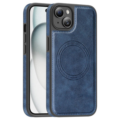 For iPhone 15 Plus Case Compatible with MagSafe Leather Back Phone Cover