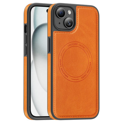 For iPhone 15 Plus Case Compatible with MagSafe Leather Back Phone Cover