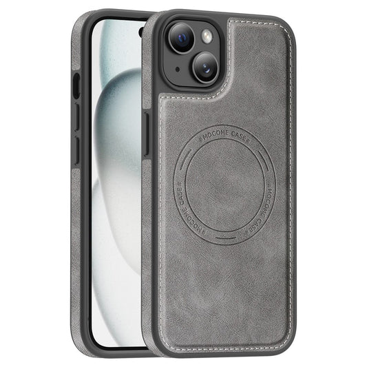 For iPhone 15 Plus Case Compatible with MagSafe Leather Back Phone Cover