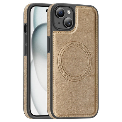 For iPhone 15 Plus Case Compatible with MagSafe Leather Back Phone Cover