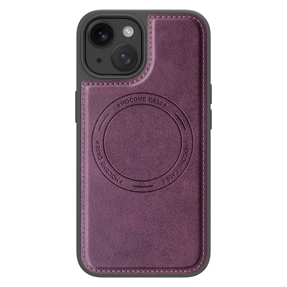 For iPhone 15 Case Compatible with MagSafe Leather Back Phone Cover