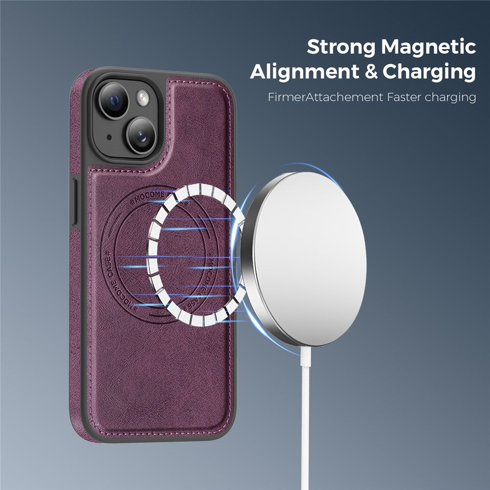 For iPhone 15 Case Compatible with MagSafe Leather Back Phone Cover