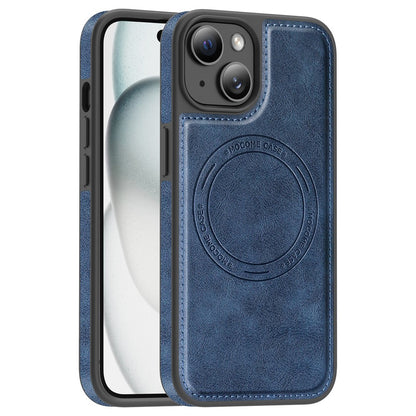 For iPhone 15 Case Compatible with MagSafe Leather Back Phone Cover