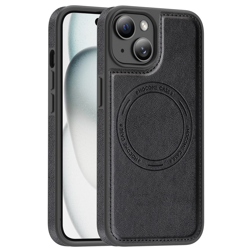 For iPhone 15 Case Compatible with MagSafe Leather Back Phone Cover