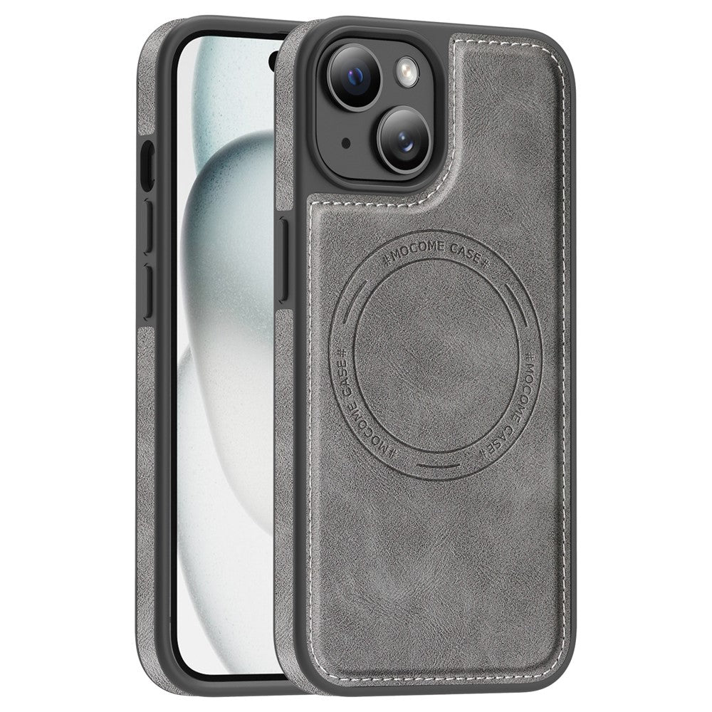 For iPhone 15 Case Compatible with MagSafe Leather Back Phone Cover