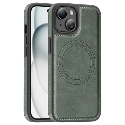 For iPhone 15 Case Compatible with MagSafe Leather Back Phone Cover