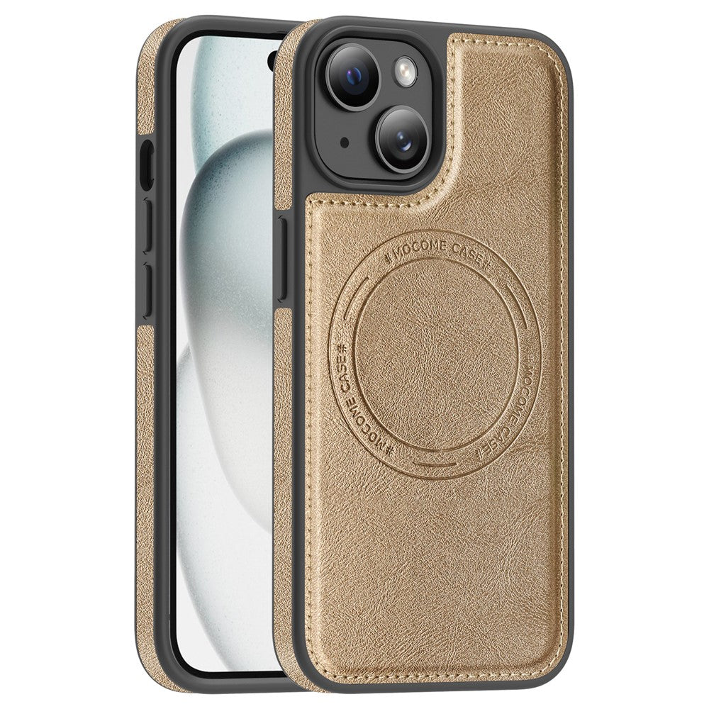 For iPhone 15 Case Compatible with MagSafe Leather Back Phone Cover