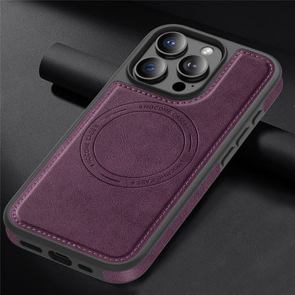 For iPhone 15 Pro Case Compatible with MagSafe Leather Back Phone Cover