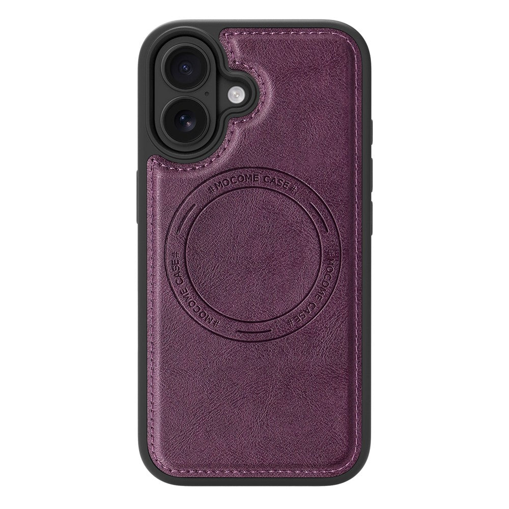 For iPhone 16 Case Compatible with MagSafe Leather Back Phone Cover
