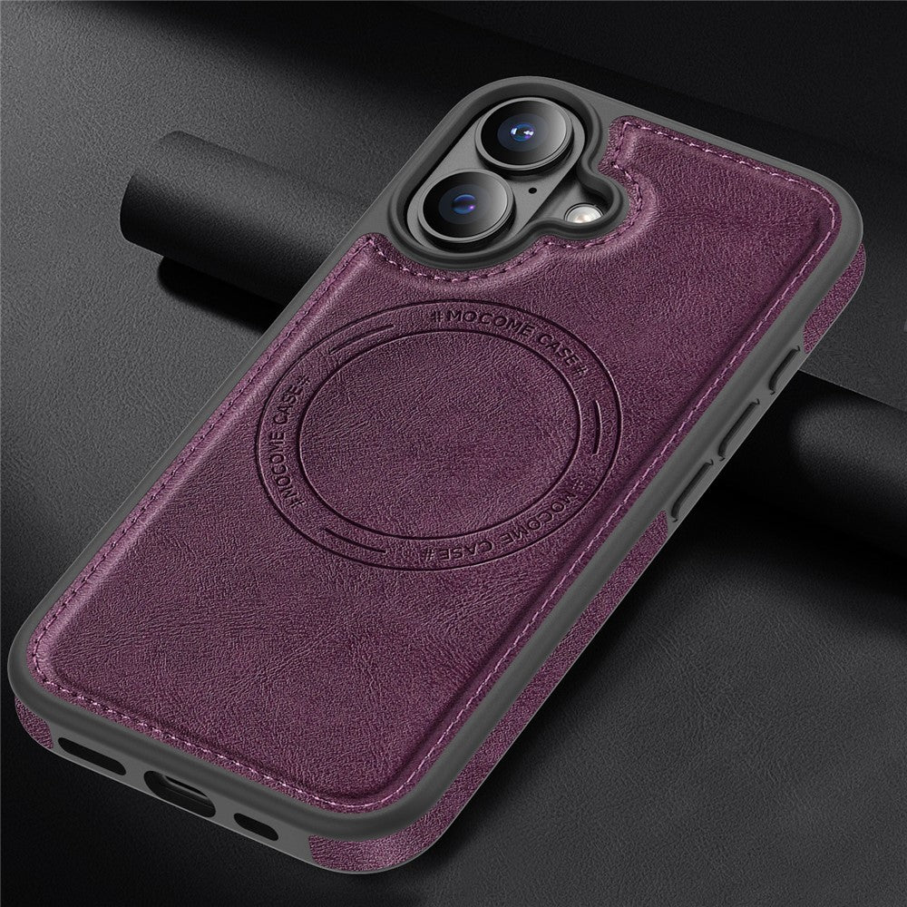 For iPhone 16 Case Compatible with MagSafe Leather Back Phone Cover
