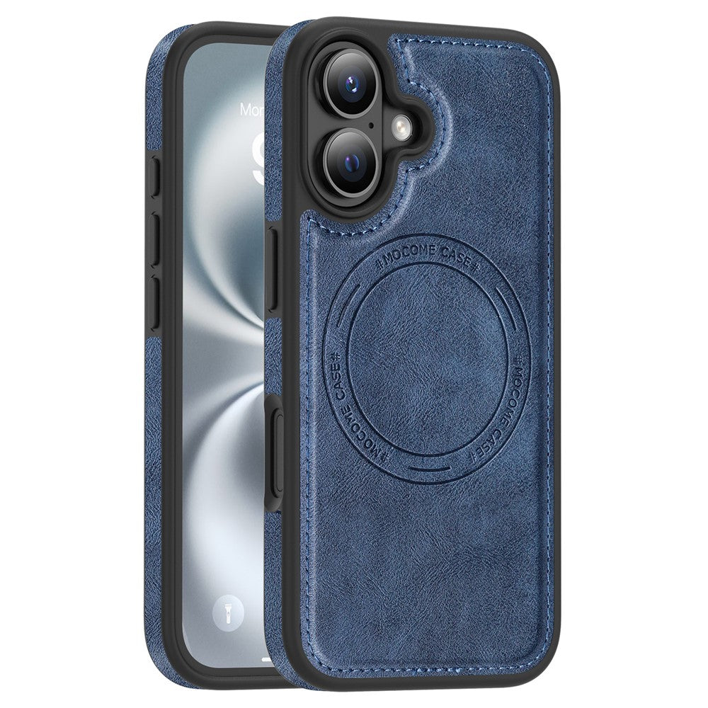 For iPhone 16 Case Compatible with MagSafe Leather Back Phone Cover