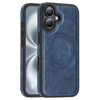 For iPhone 16 Case Compatible with MagSafe Leather Back Phone Cover