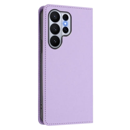 For Samsung Galaxy S26 Ultra Wallet Case RFID Blocking Butterfly Imprinted Magnetic Flip Leather Cover