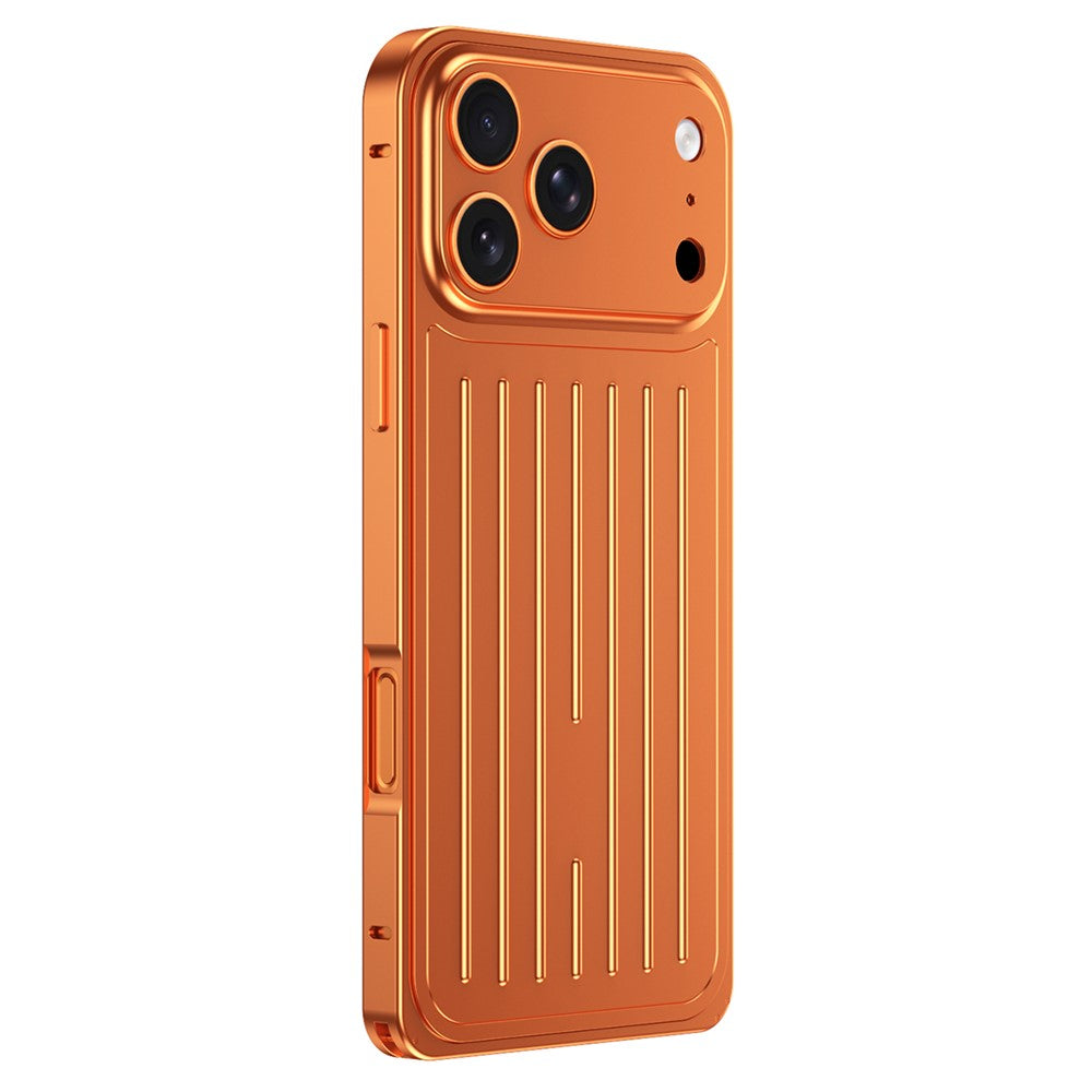 For iPhone 17 Pro Case Seahorse Buckle Luggage Design Aluminum Alloy Phone Cover