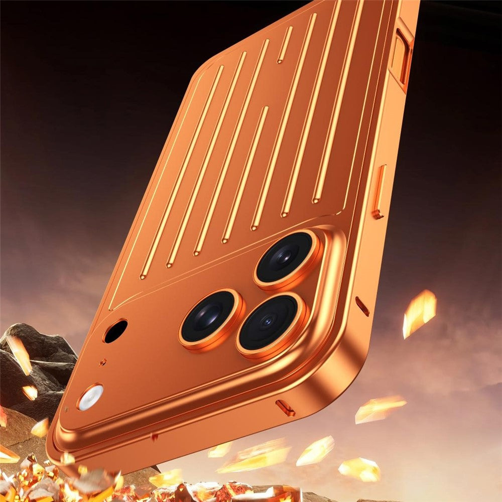 For iPhone 17 Pro Case Seahorse Buckle Luggage Design Aluminum Alloy Phone Cover