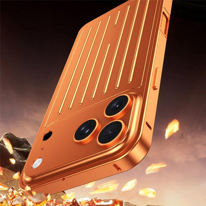 For iPhone 17 Pro Case Seahorse Buckle Luggage Design Aluminum Alloy Phone Cover
