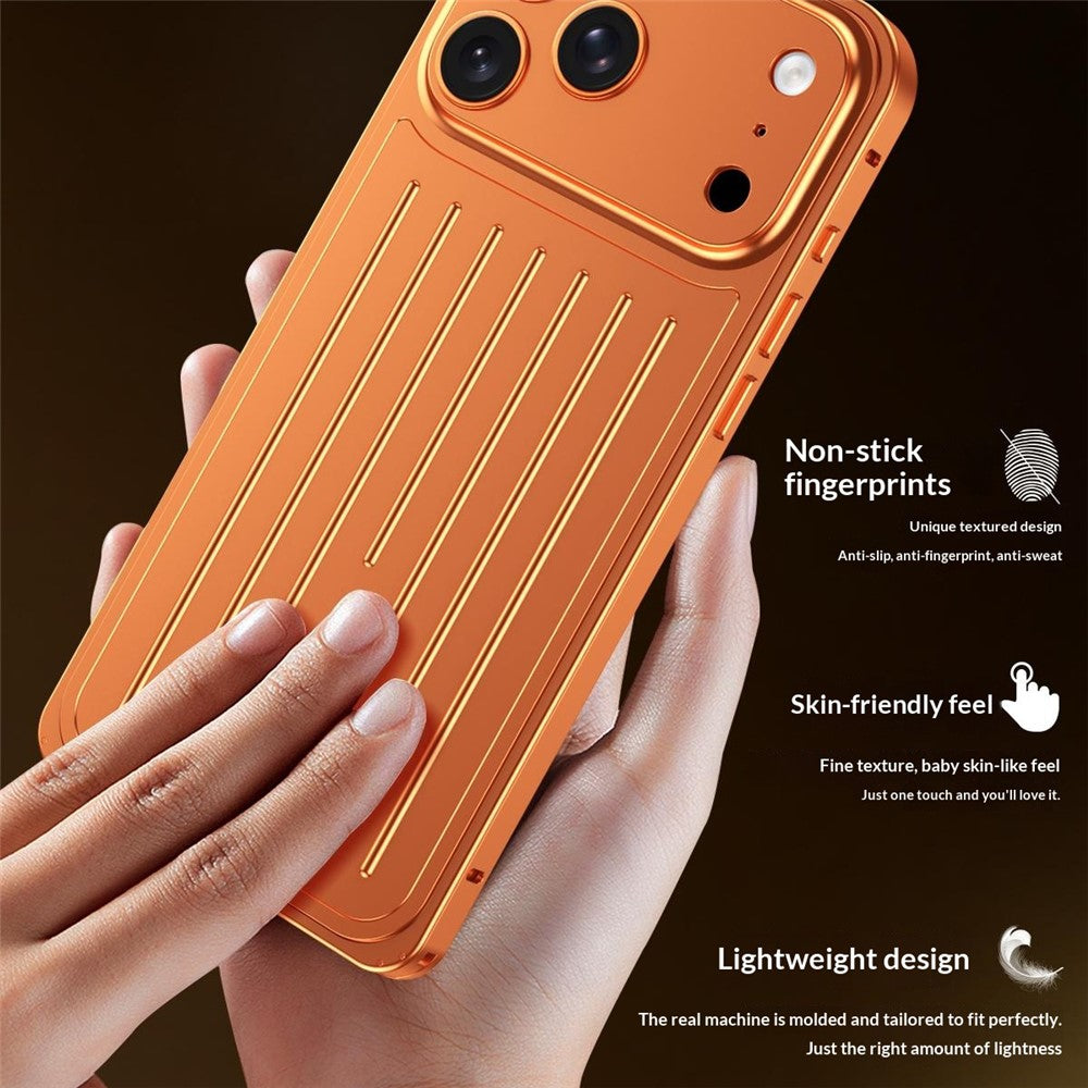 For iPhone 17 Pro Case Seahorse Buckle Luggage Design Aluminum Alloy Phone Cover