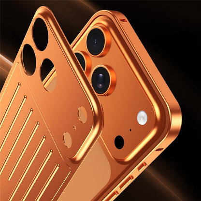 For iPhone 17 Pro Case Seahorse Buckle Luggage Design Aluminum Alloy Phone Cover