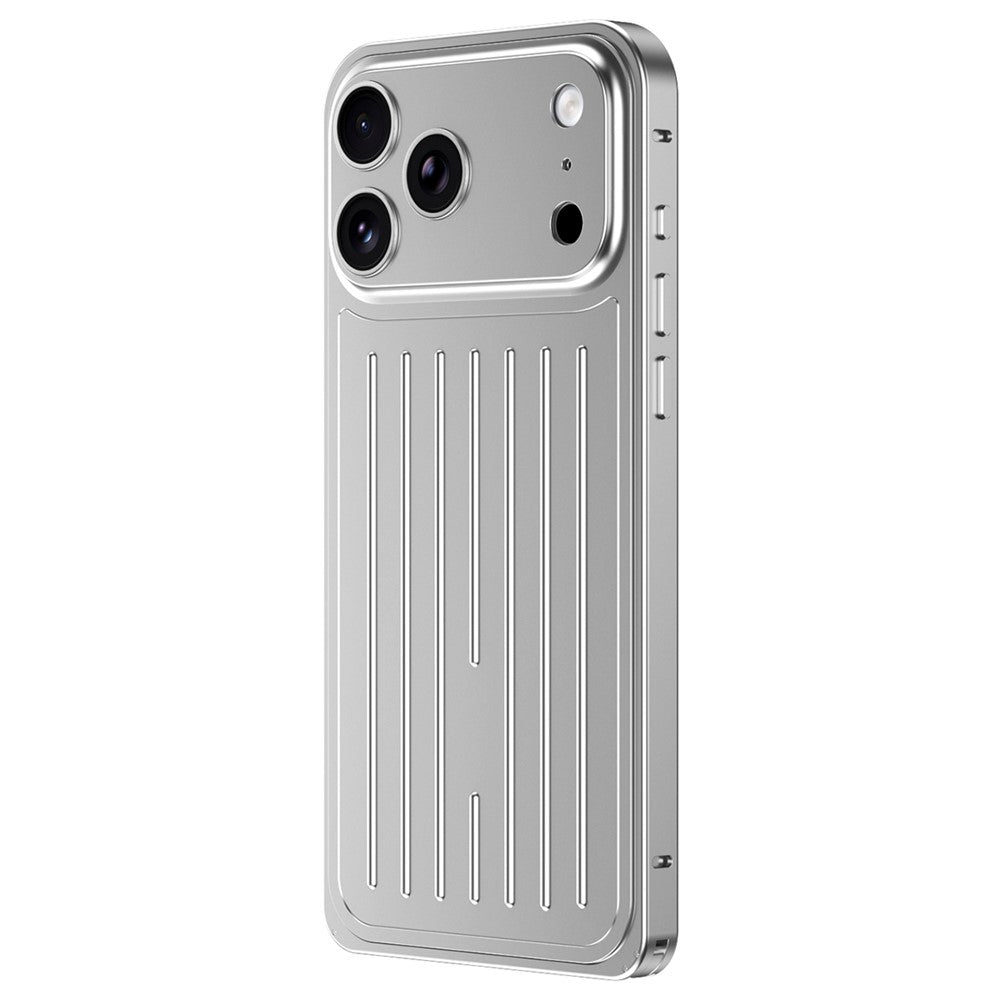 For iPhone 17 Pro Case Seahorse Buckle Luggage Design Aluminum Alloy Phone Cover