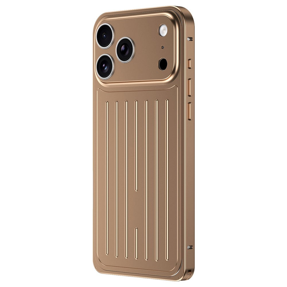 For iPhone 17 Pro Case Seahorse Buckle Luggage Design Aluminum Alloy Phone Cover
