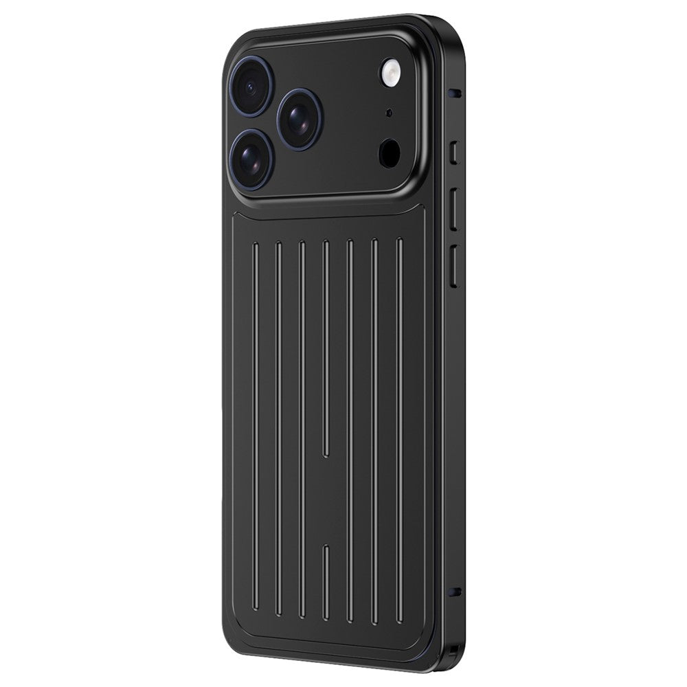 For iPhone 17 Pro Case Seahorse Buckle Luggage Design Aluminum Alloy Phone Cover