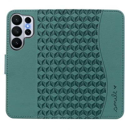For Samsung Galaxy S26 Ultra Case Rhombus Pattern Leather Wallet Phone Cover with Wrist Strap