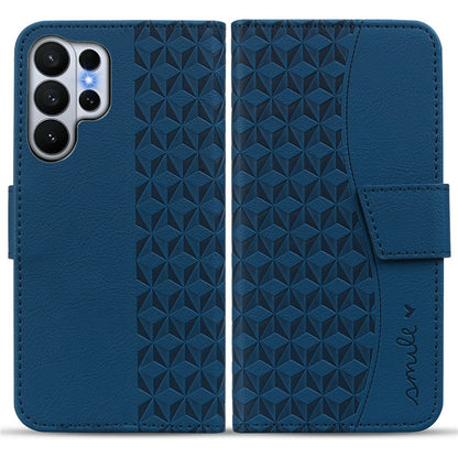 For Samsung Galaxy S26 Ultra Case Rhombus Pattern Leather Wallet Phone Cover with Wrist Strap