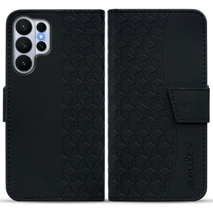 For Samsung Galaxy S26 Ultra Case Rhombus Pattern Leather Wallet Phone Cover with Wrist Strap