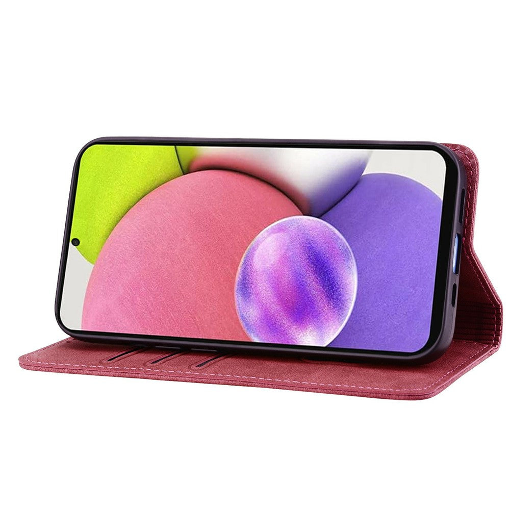 For Samsung Galaxy S26 Ultra Case Lines Pattern Wallet Leather Phone Cover with Strap