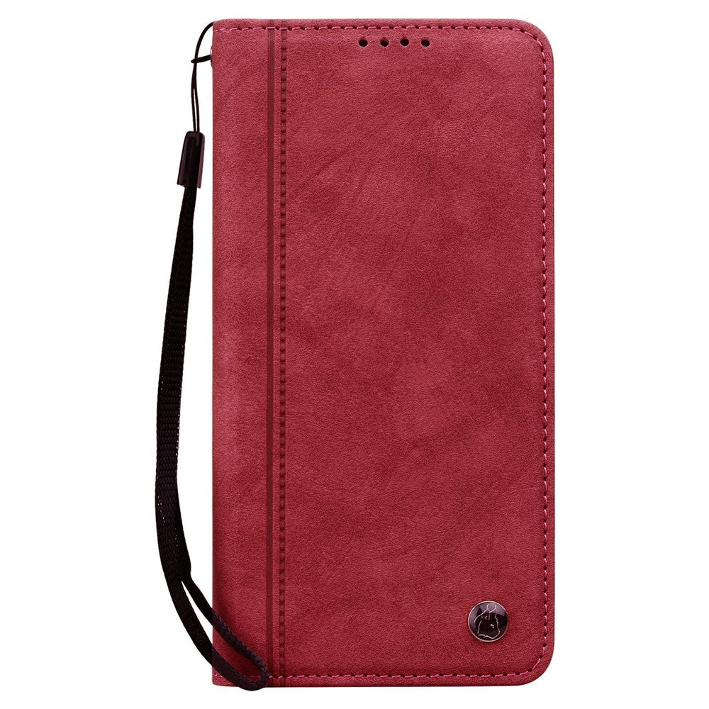 For Samsung Galaxy S26 Ultra Case Lines Pattern Wallet Leather Phone Cover with Strap