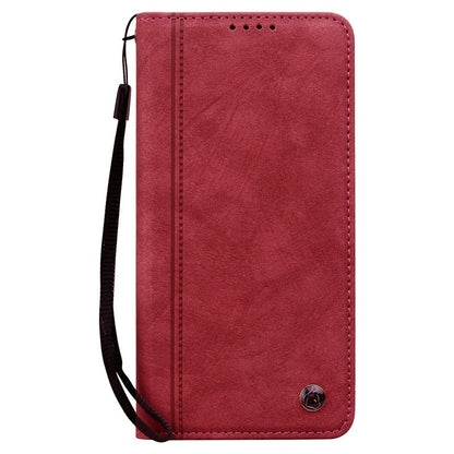 For Samsung Galaxy S26 Ultra Case Lines Pattern Wallet Leather Phone Cover with Strap