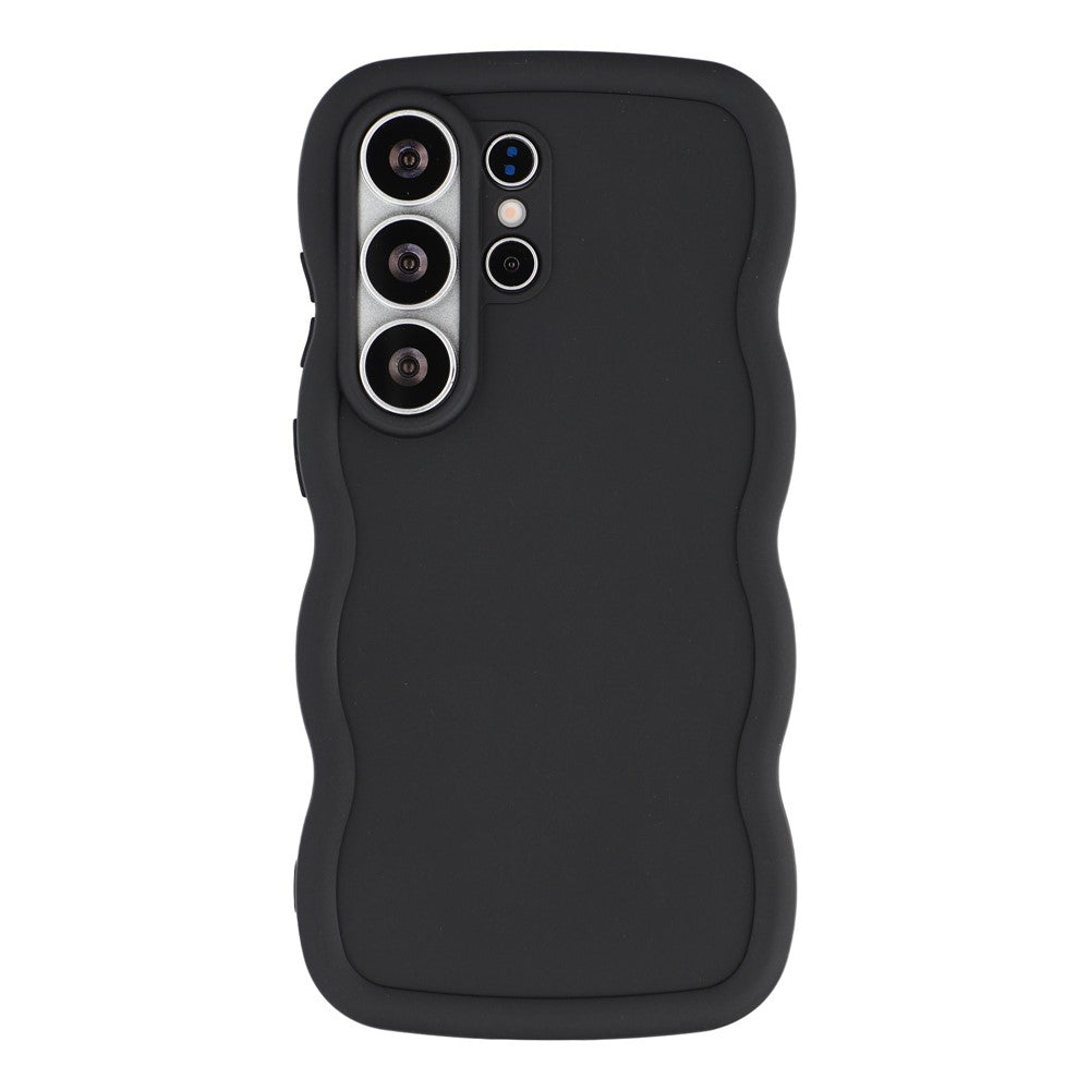 For Samsung Galaxy S26 Ultra Case TPU Protective Phone Cover Unique Curly Wave Frame