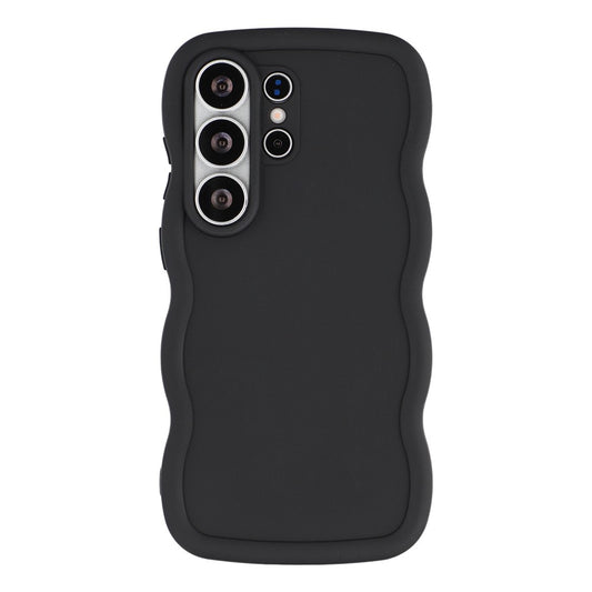 For Samsung Galaxy S26 Ultra Case TPU Protective Phone Cover Unique Curly Wave Frame