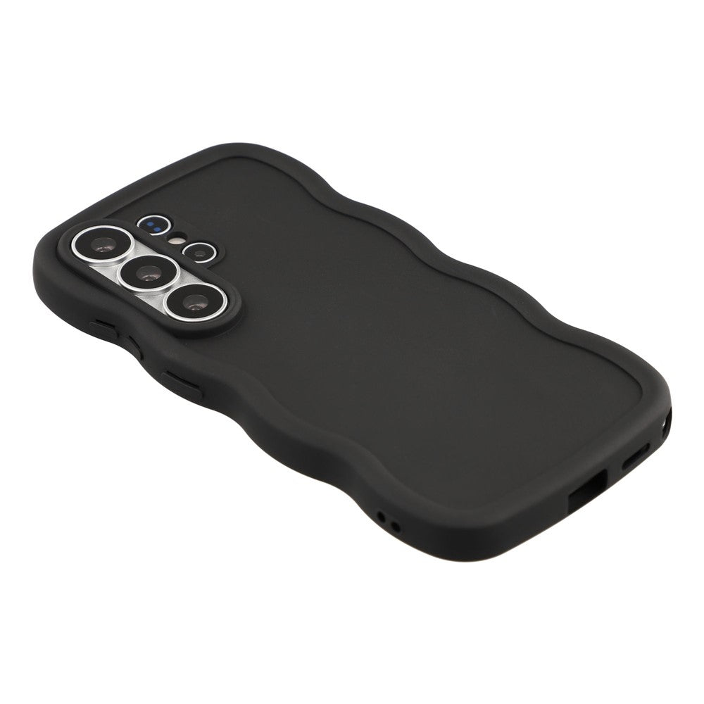 For Samsung Galaxy S26 Ultra Case TPU Protective Phone Cover Unique Curly Wave Frame