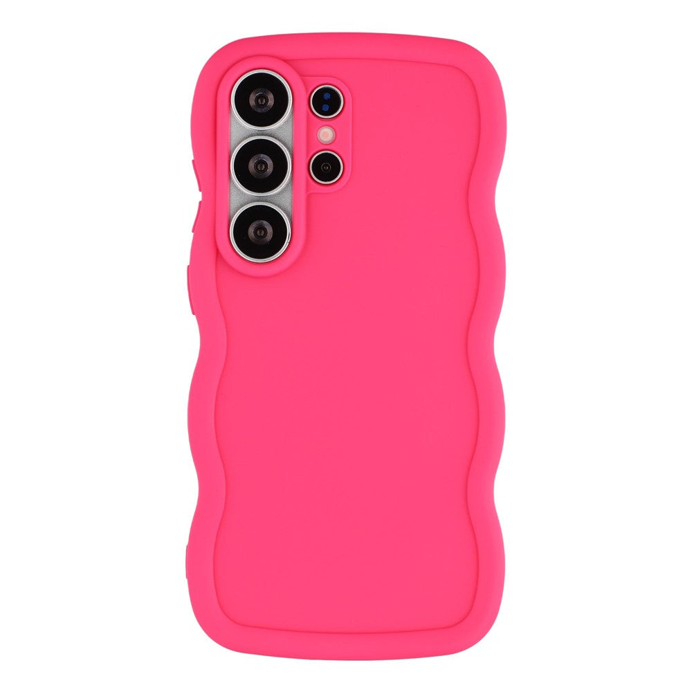 For Samsung Galaxy S26 Ultra Case TPU Protective Phone Cover Unique Curly Wave Frame