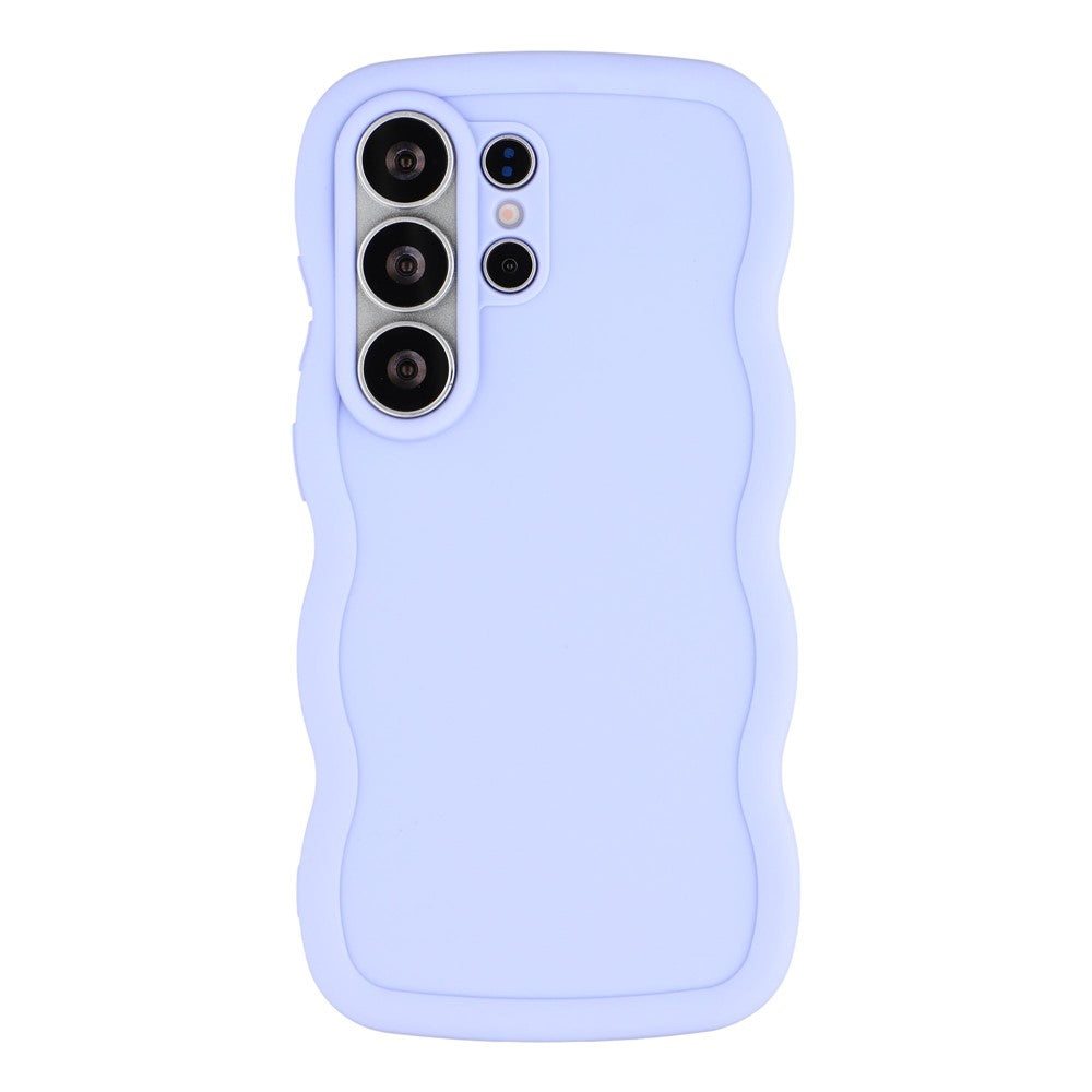 For Samsung Galaxy S26 Ultra Case TPU Protective Phone Cover Unique Curly Wave Frame