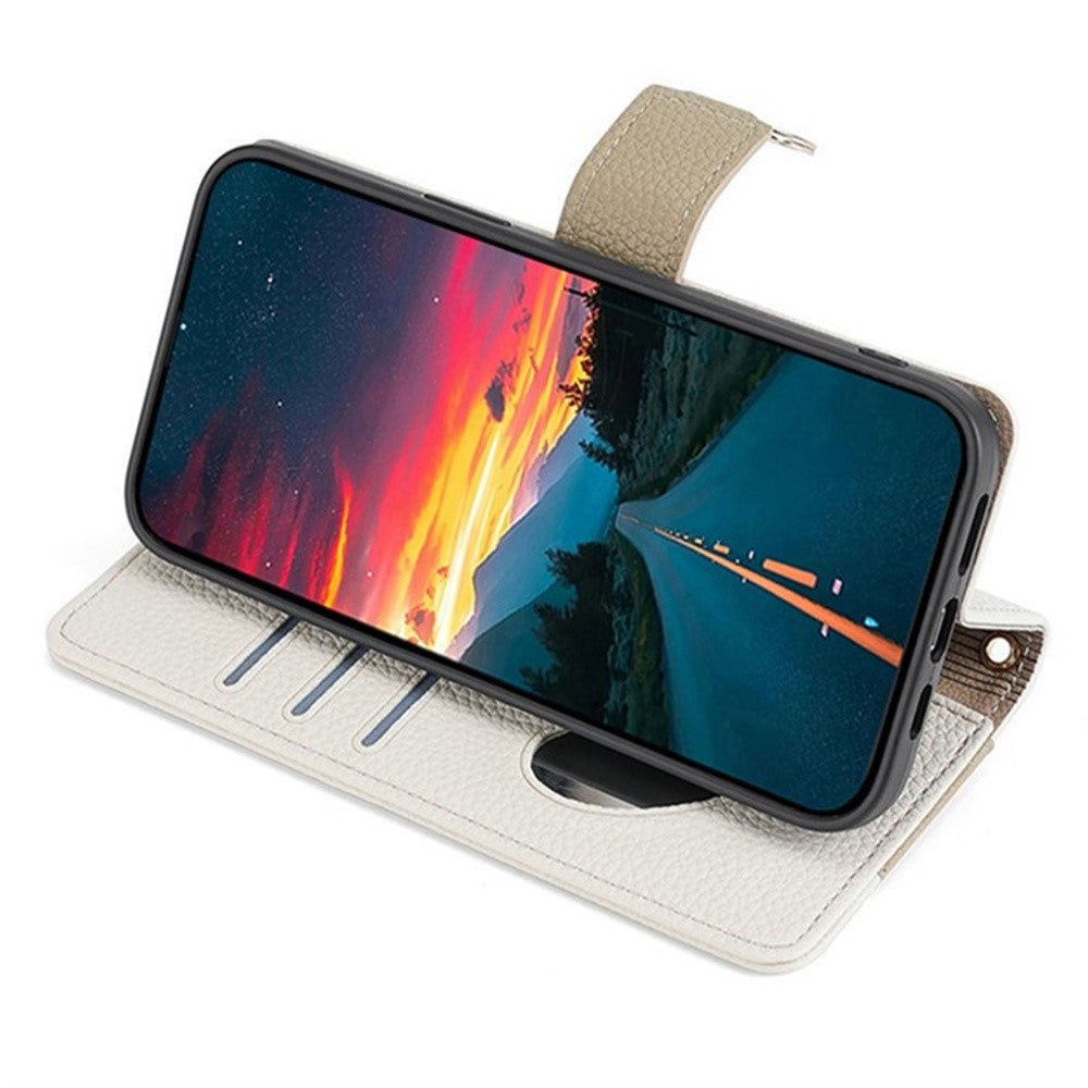 For Samsung Galaxy S26+ Case Mirror Wallet Leather Phone Cover with Chain Shoulder Strap
