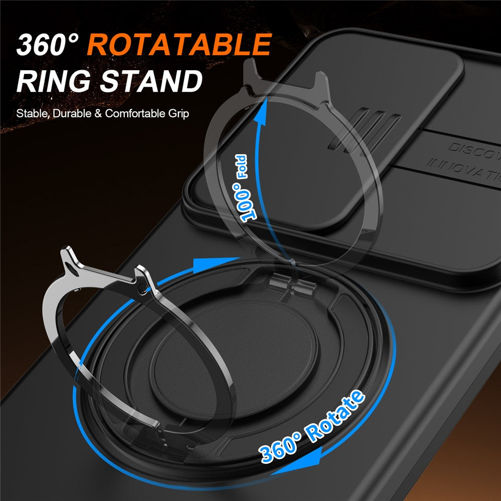 For Samsung Galaxy S26 Ultra Case Magnetic Case Ring Kickstand Slide Camera Cover TPU PC Hybrid Phone Shell