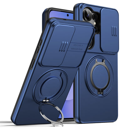 For Samsung Galaxy S26 Ultra Case Magnetic Case Ring Kickstand Slide Camera Cover TPU PC Hybrid Phone Shell