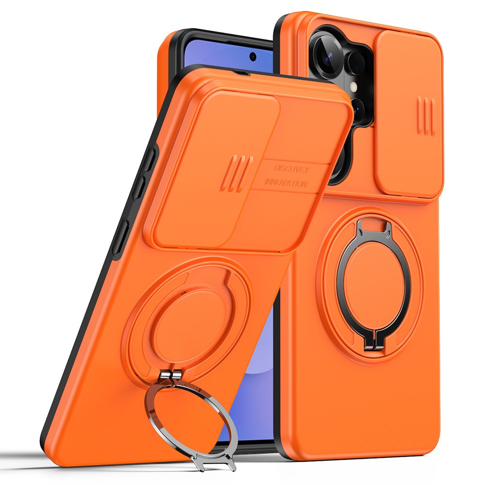 For Samsung Galaxy S26 Ultra Case Magnetic Case Ring Kickstand Slide Camera Cover TPU PC Hybrid Phone Shell